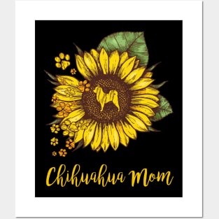 SUNFLOWER CHIHUAHUA MOM Posters and Art